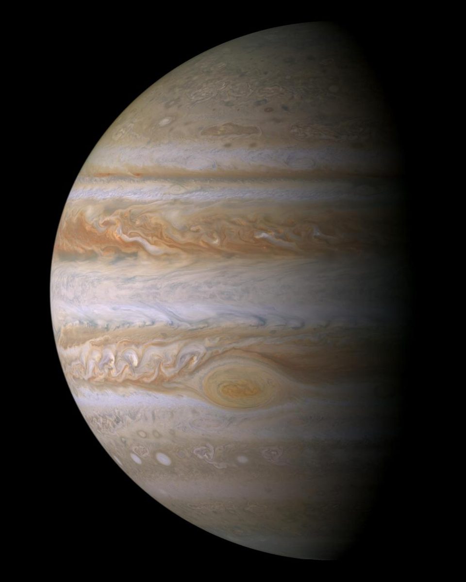 Retrato de Júpiter en color real por Cassini